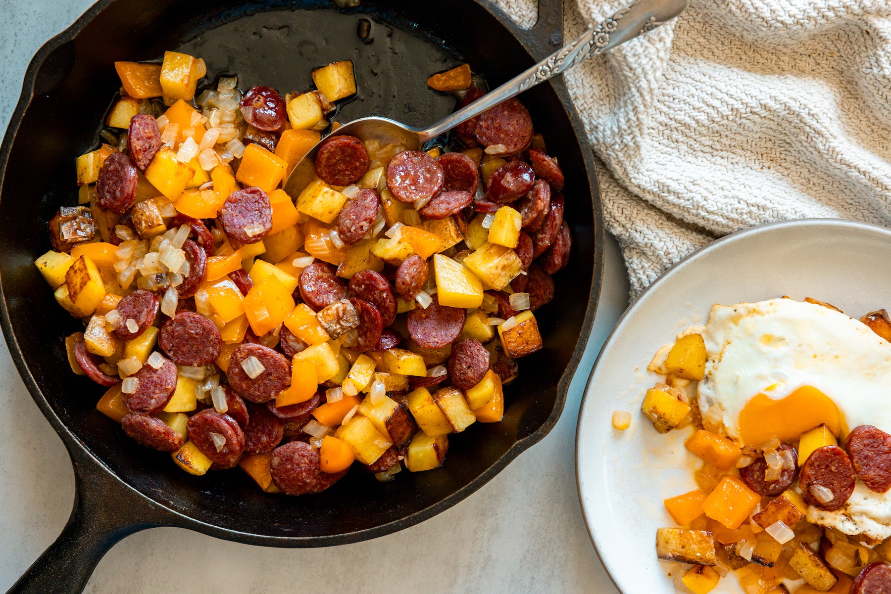 Beef Kielbasa Potato Hash