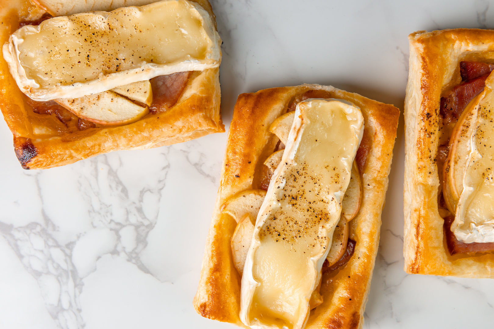 Canadian Bacon, Brie, and Apple Pastries