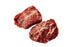 Picture of two grass-fed, regeneratively raised bavette steaks side by side.